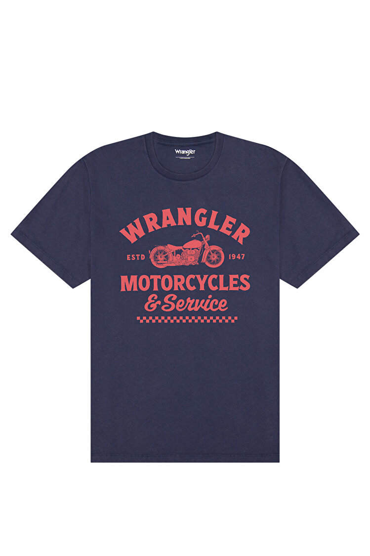 Футболка Wrangler Americana Tee Regular Fit (112378504) Голубой