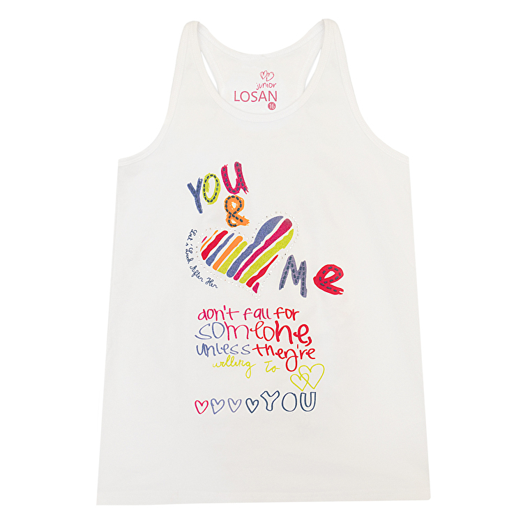 Майка Losan Junior girls (314-1054AB/001) Білий