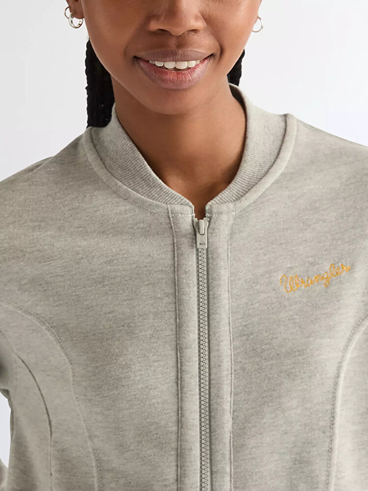 Світшот на блискавці Wrangler AVIATOR SWEATSHIRT Regular Fit (112378110) Сірий