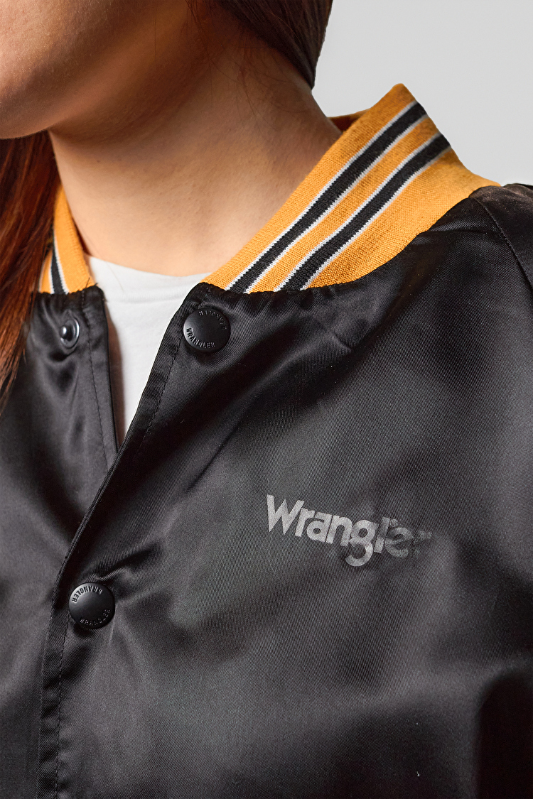 Бомбер Wrangler Sateen Bomber Loose Fit (W4064YF01) Черный