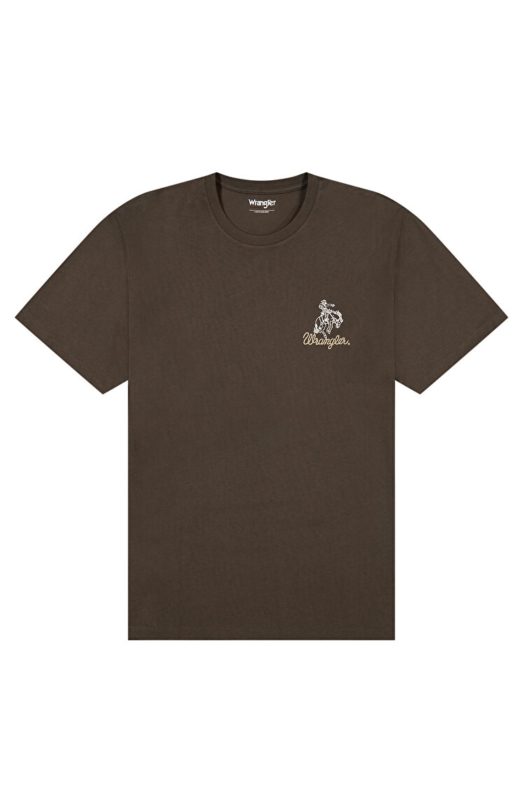 Футболка Wrangler EMBROIDERY TEE Regular Fit (112377991) Коричневый