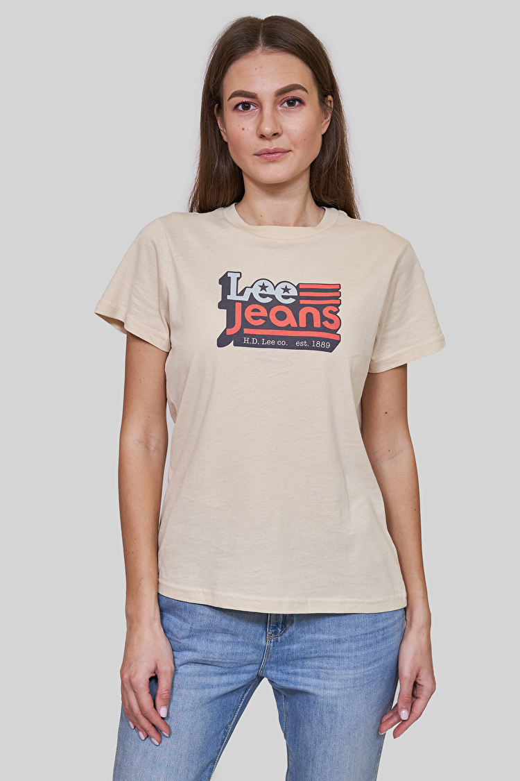 Футболка LEE Crewneck Tee Regular Fit (L41LYGOC) Бежевий