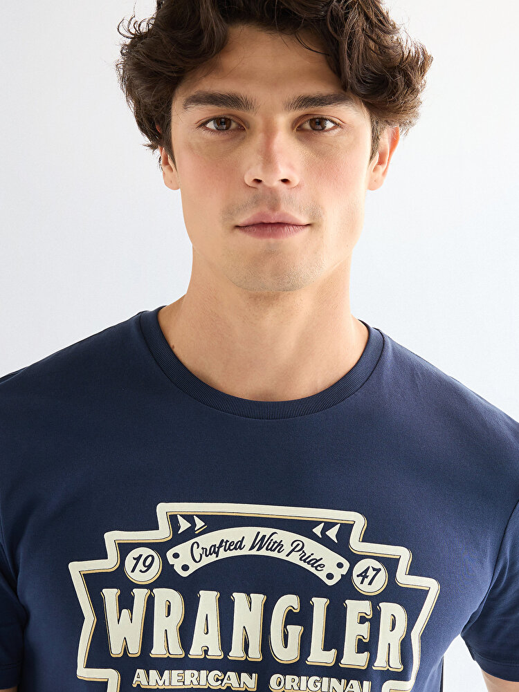 Футболка Wrangler Americana Tee Regular Fit (112378425) Синій