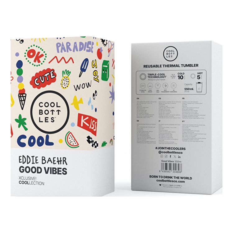 Термокухоль COOL BOTTLES Good vibes 550 мл. (0422V)