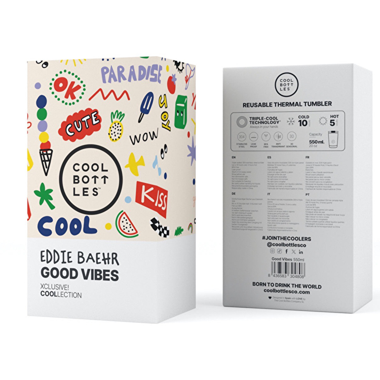 Термокухоль COOL BOTTLES Good vibes 550 мл. (0422V)