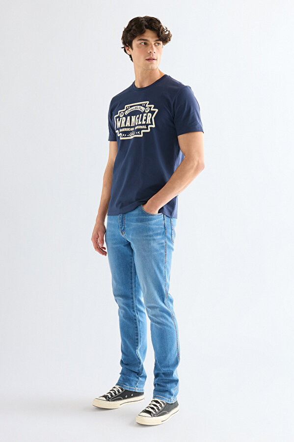 Футболка Wrangler Americana Tee Regular Fit (112378425) Голубой