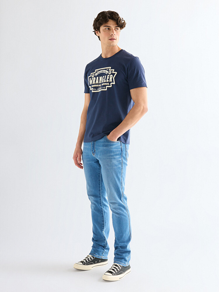 Футболка Wrangler Americana Tee Regular Fit (112378425) Синій