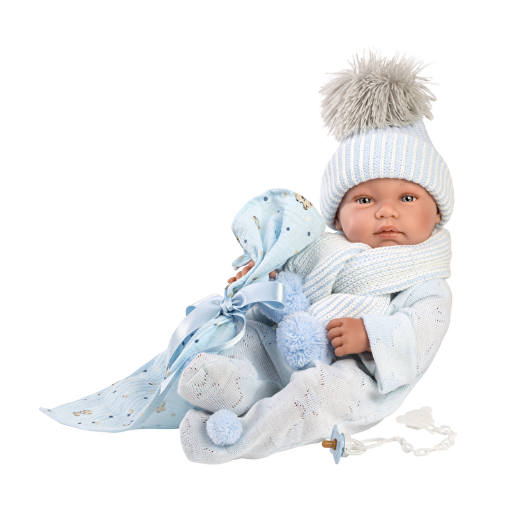 Пупс Tino 43 cm Toquilla Bambi Azul 43 см LLORENS (84337)