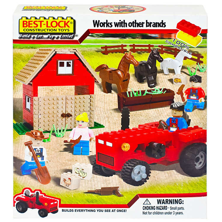 Конструктор Трактор і конюшня 330 деталей BEST-LOCK (33064.)