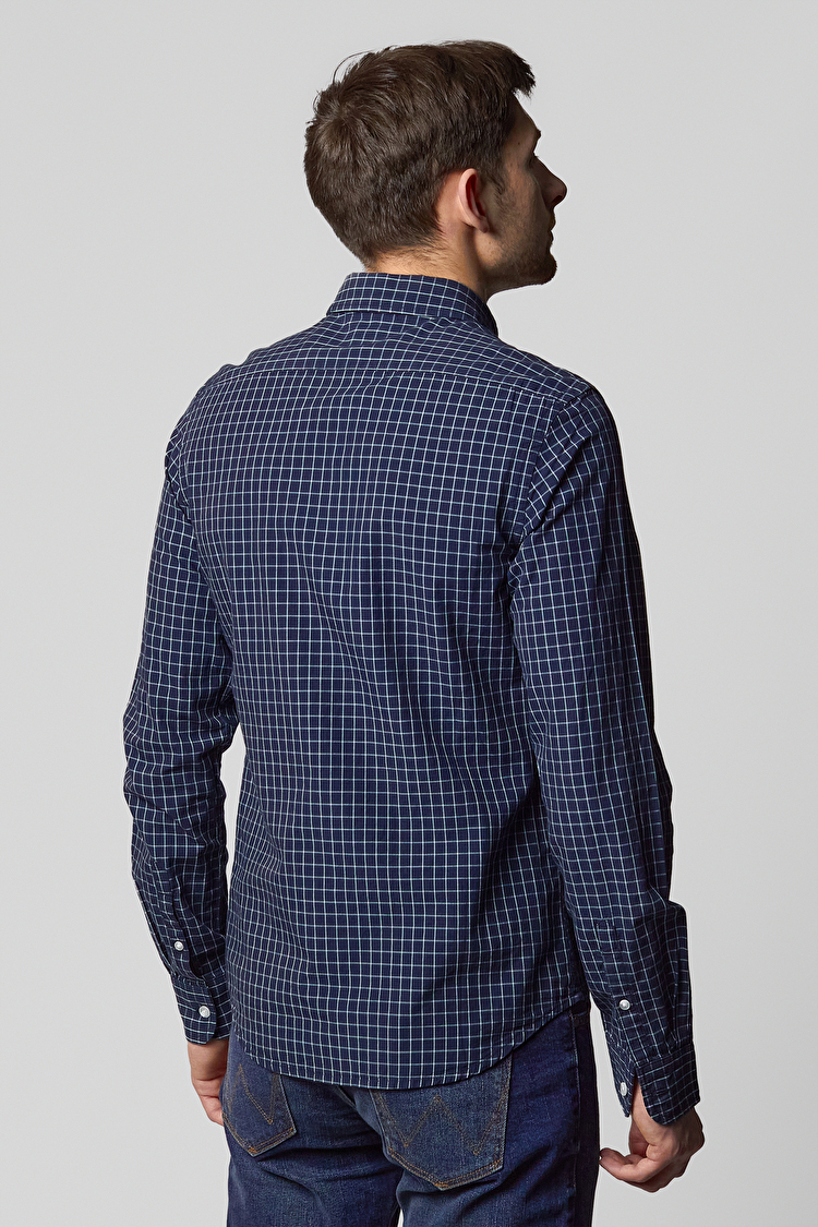 Рубашка Wrangler 1 Pocket Button Down Shirt Slim Fit (W5883M335) Синий