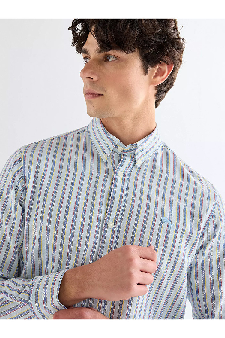 Рубашка Wrangler OXFORD SHIRT Regular Fit (112378097) Голубой