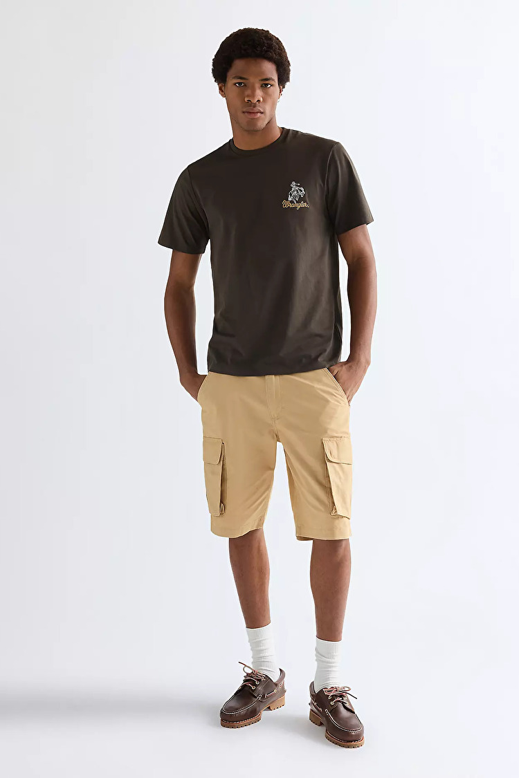 Футболка Wrangler EMBROIDERY TEE Regular Fit (112377991) Коричневый