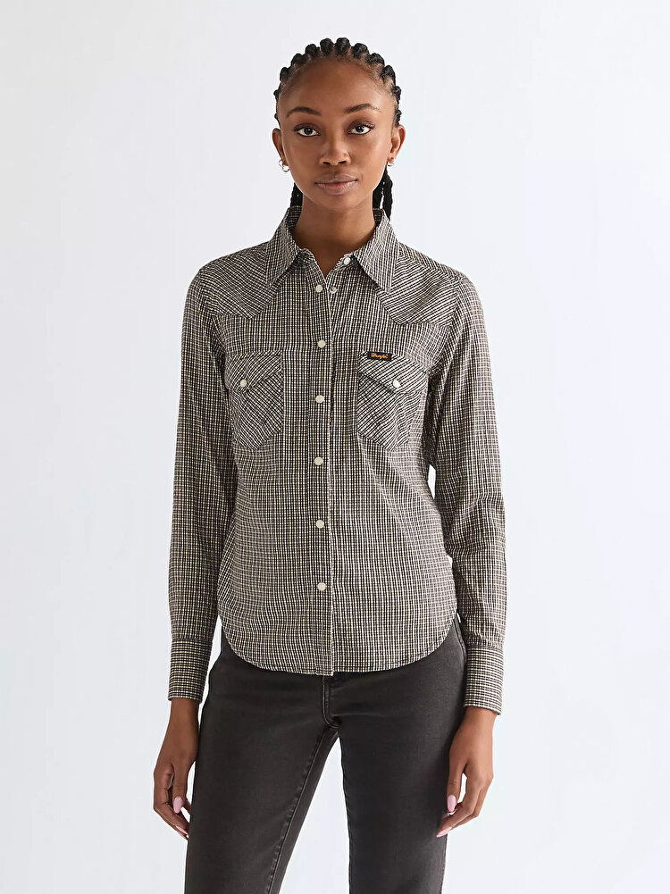 Рубашка Wrangler Western Shirt Slim Fit (112379004) Черный