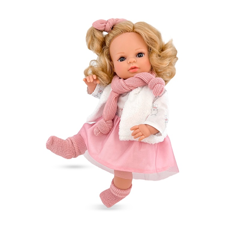 Лялька Lauru melena rubia mecanismo pulsador 40 см BERJUAN (1074)