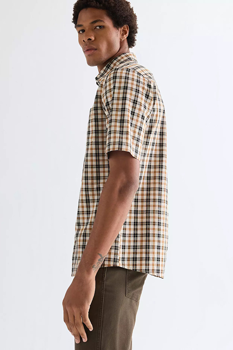 Рубашка Wrangler SS 1 PKT SHIRT Regular Fit (112378048) Коричневый