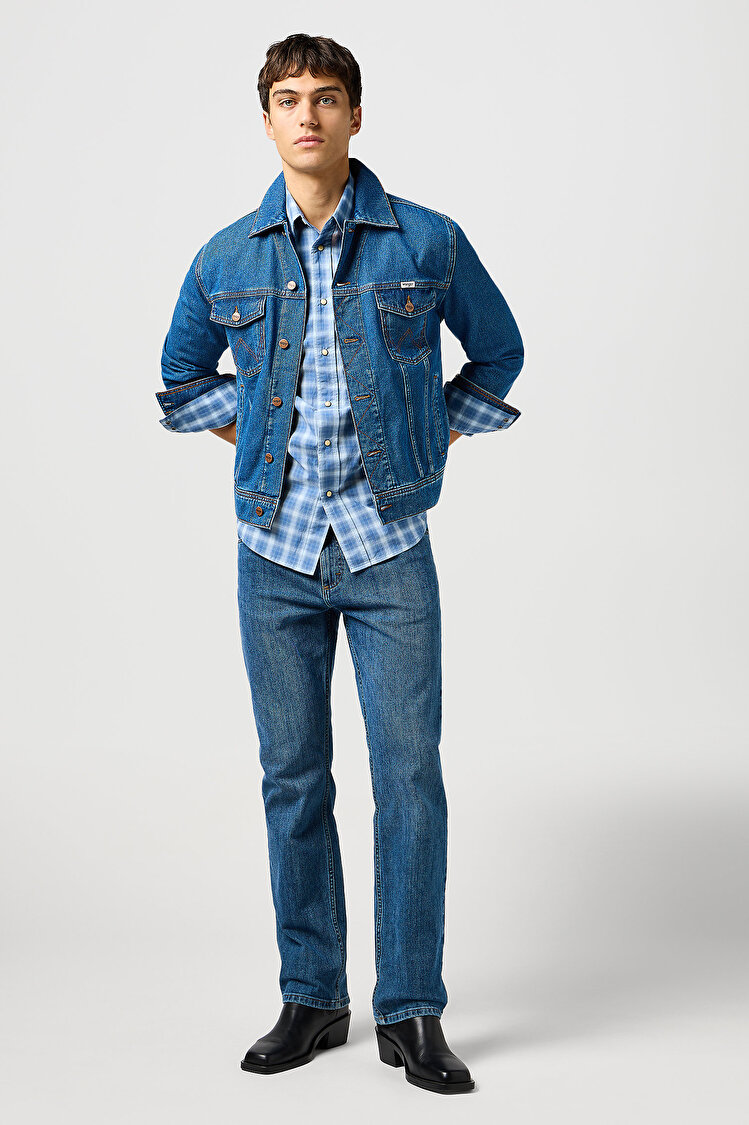 Куртка джинсовая Wrangler Classic Jacket Regular Fit (112362737) Синий