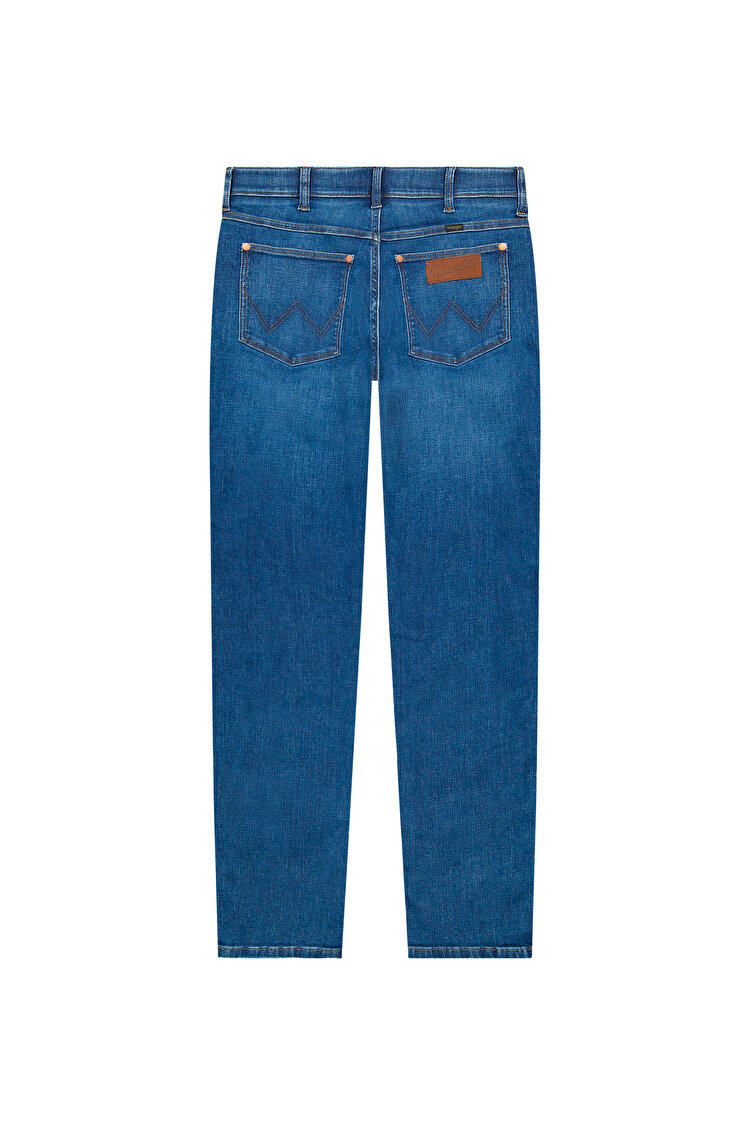 Джинси Wrangler Larston Slim Fit (112378853) Блакитний