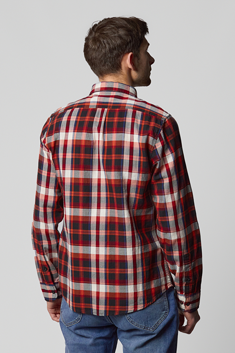 Рубашка LEE Button Down Shirt Regular Fit (L880ZEKC) Оранжевый с черным