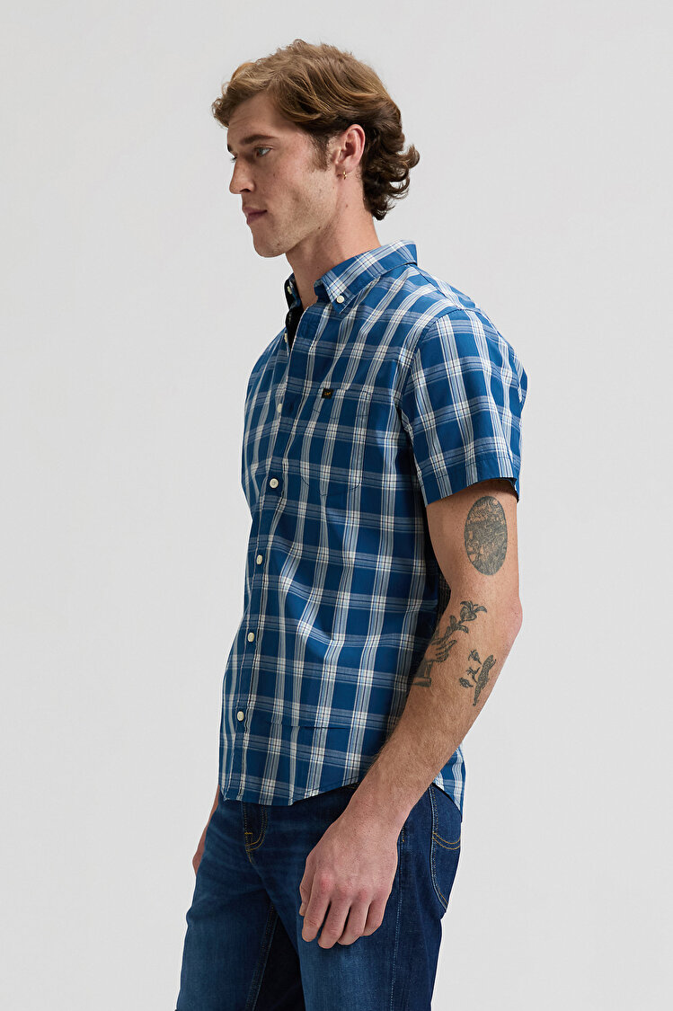 Рубашка LEE LEE BUTTON DOWN SS Regular Fit (112376549) Голубой