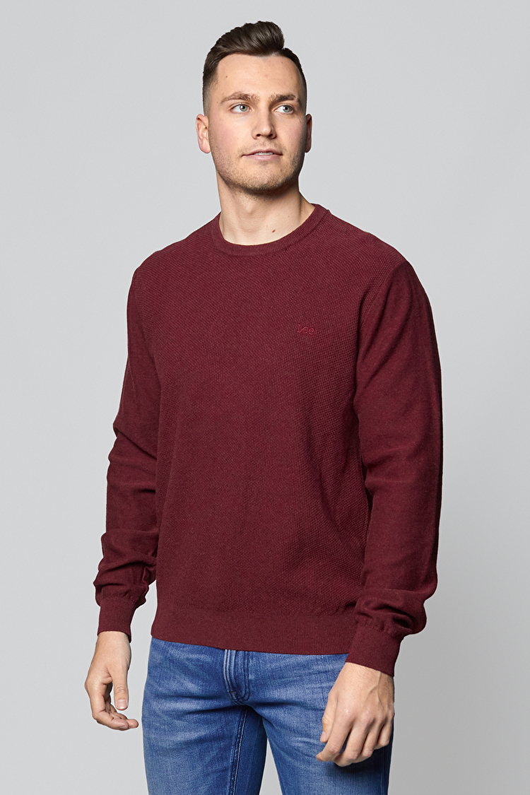Джемпер LEE Basic Crew Knit Regular Fit (L83IKHTM) Бордовий