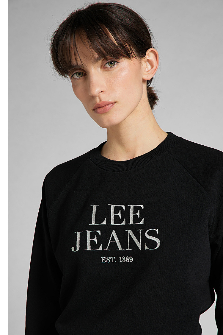 Свитшот LEE Crew Neck Sweatshirt Regular Fit (L53ATX01) Черный