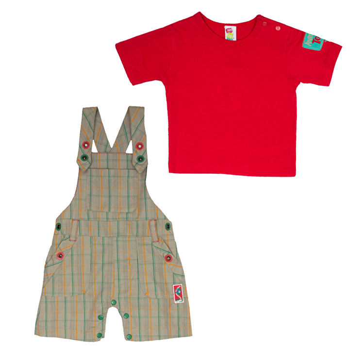 Костюм : Футболка и комбинезон MIOBIC Bebe (009563) Разноцветный