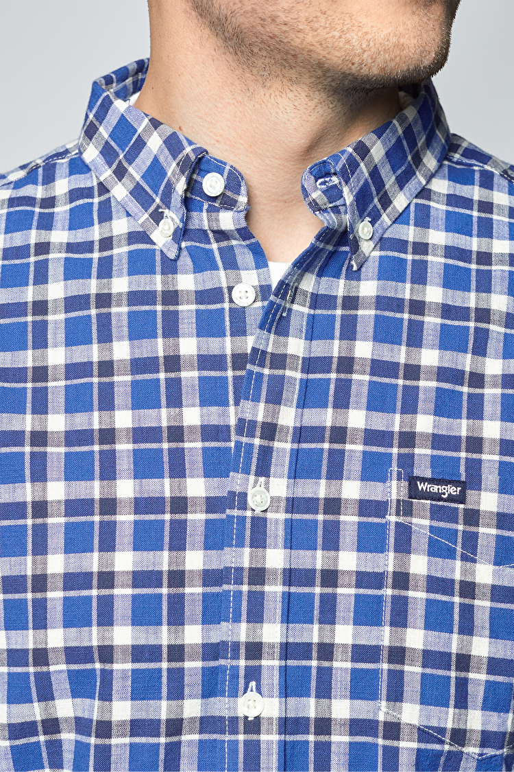 Рубашка Wrangler LS 1 Pkt Button Down Regular Fit (W5A3TS114) Синий