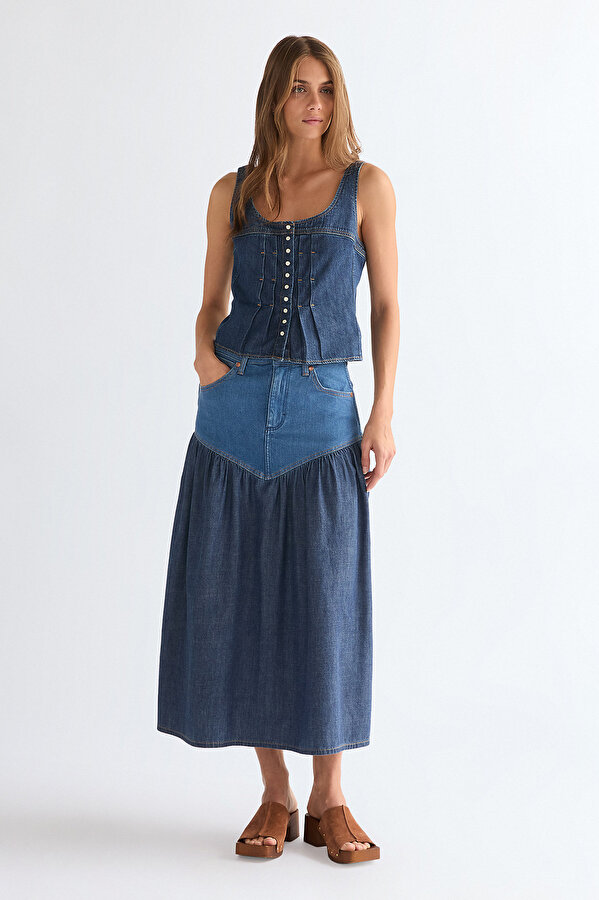 Юбка Wrangler BASQUE WAIST SKIRT Regular Fit (112378222) Синий