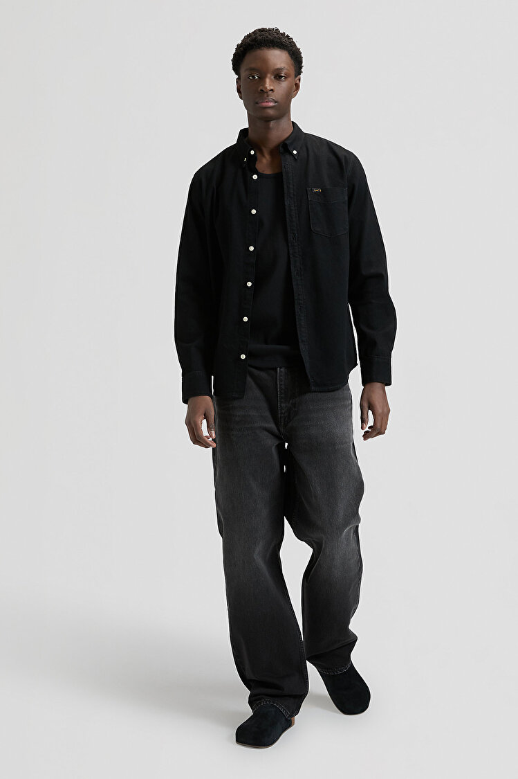 Рубашка LEE Lee Button Down Regular Fit (112376555) Черный