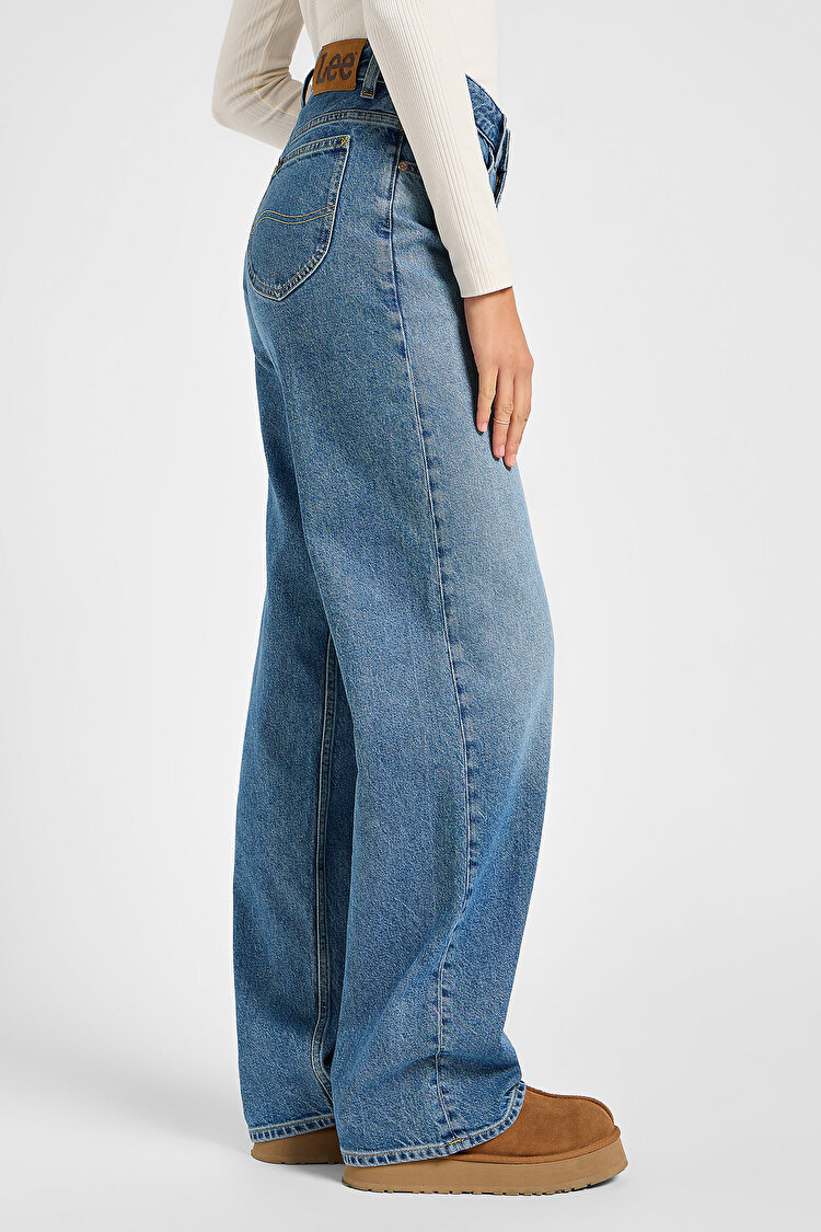 Джинси LEE Rider loose modern mid (112355132) Голубий