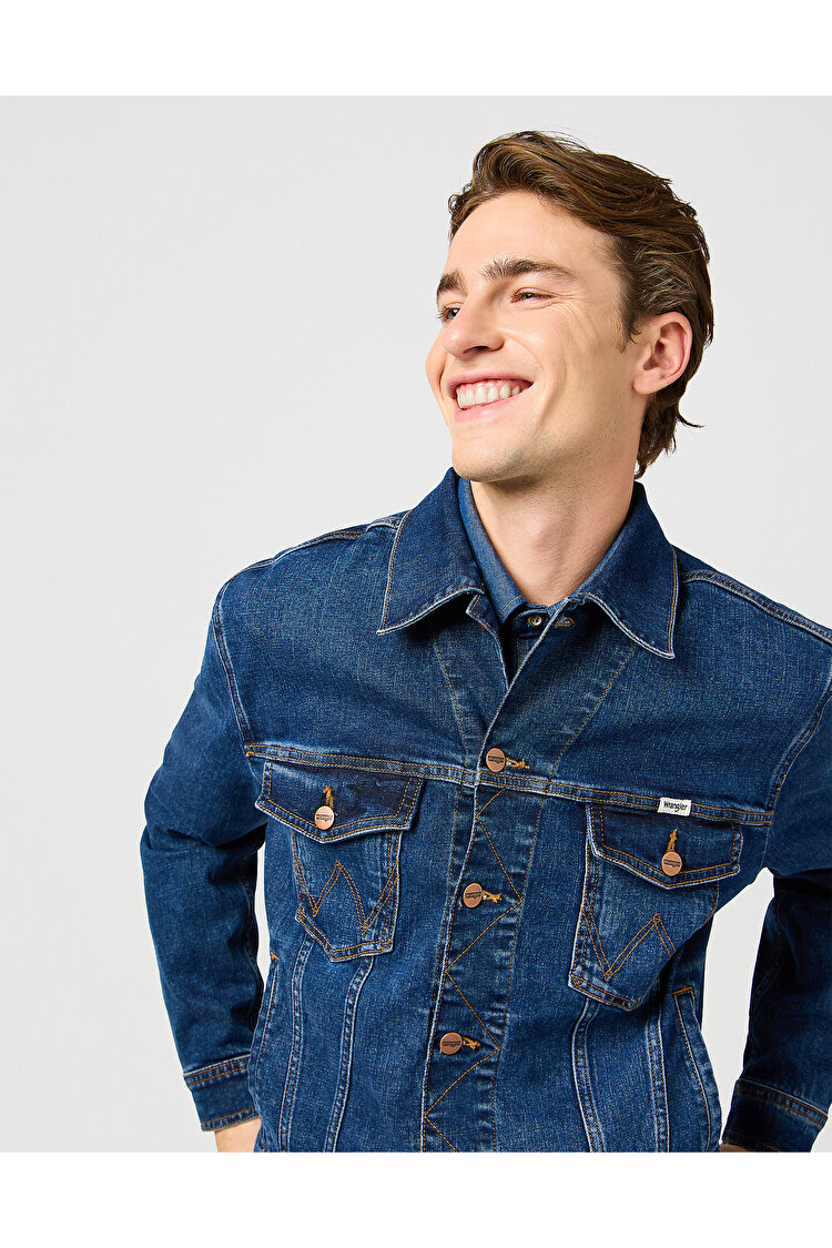 Куртка джинсовая Wrangler Classic Jacket Regular Fit (112362651) Синий