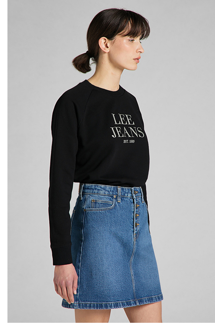 Свитшот LEE Crew Neck Sweatshirt Regular Fit (L53ATX01) Черный