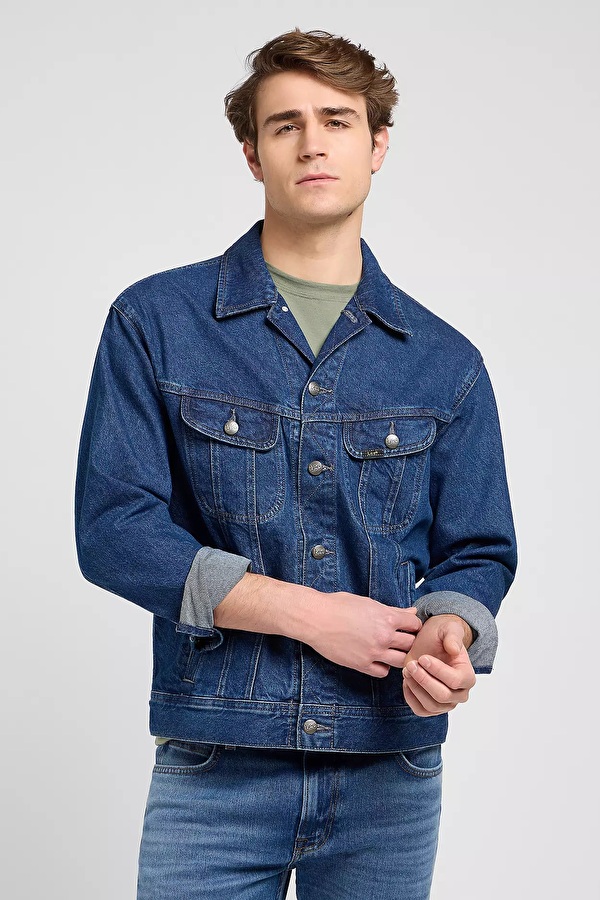 Куртка джинсова LEE RELAXED RIDER JACKET Relaxed Fit (112371312) Синій