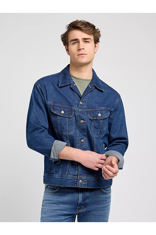 Куртка джинсова LEE RELAXED RIDER JACKET Relaxed Fit (112371312) Синій