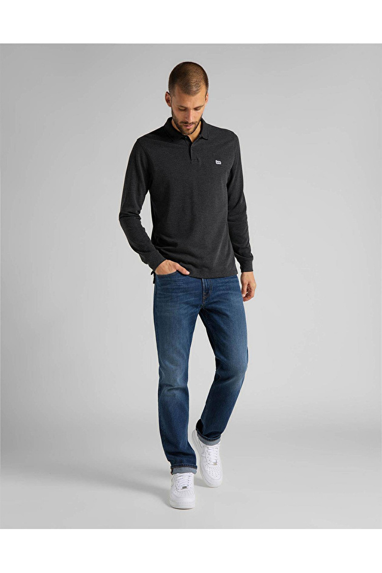 Поло LEE LS Pique Polo Regular Fit (L61VRL06) Темно-серый