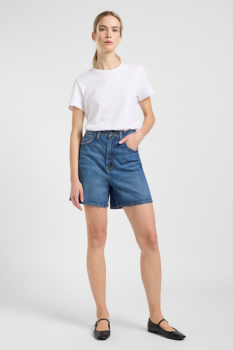 Шорты LEE Stella Short Ink Pool (112364098) Голубой