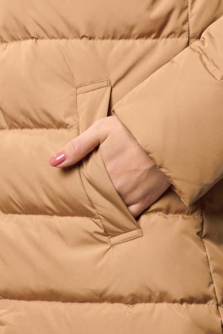 Куртка довга Wrangler Long Puffer Regular Fit (W4126VJWM) Бежевий