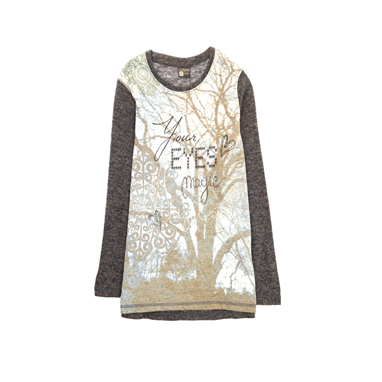 Футболка з довгим рукавом Losan Junior girls (524-1000AB/32) Темно-синій