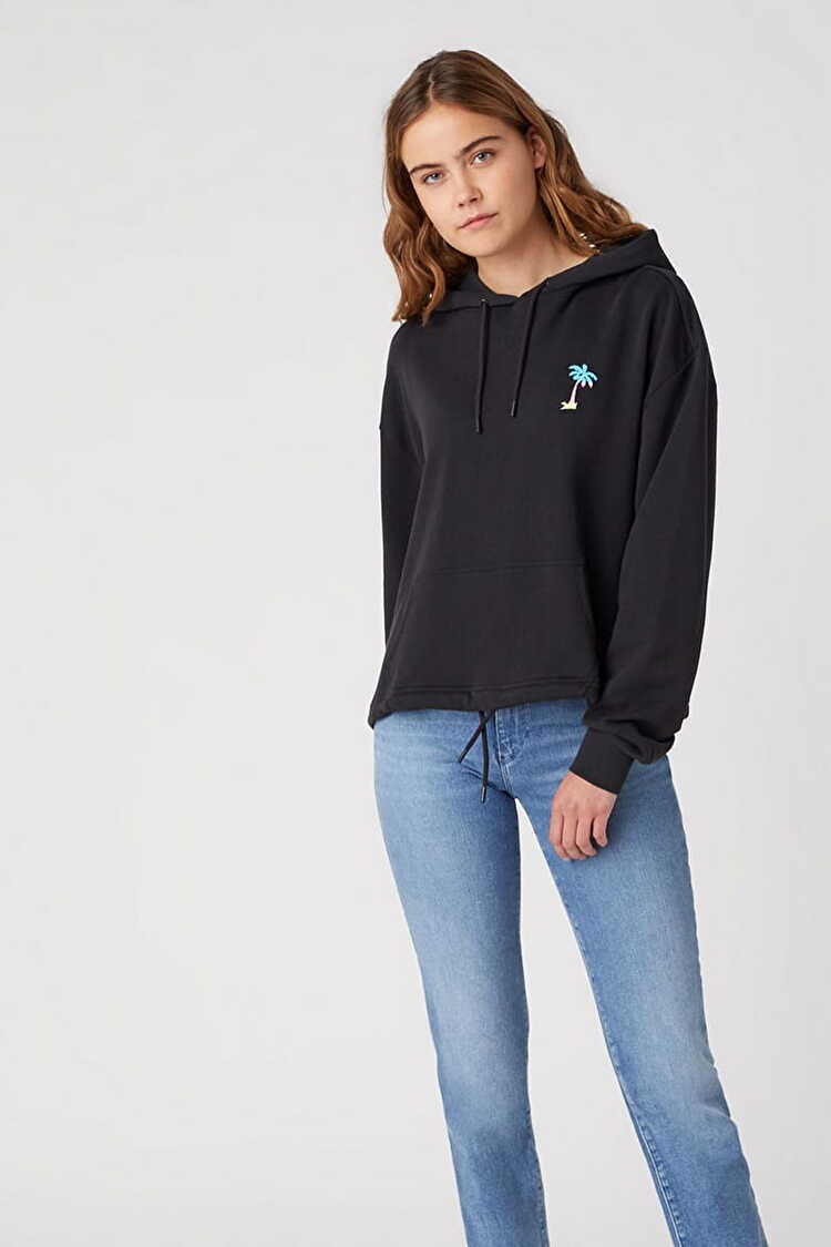 Худи Wrangler Draw Cord Hudie Boxy Fit (W6Q7HAXV6) Черный