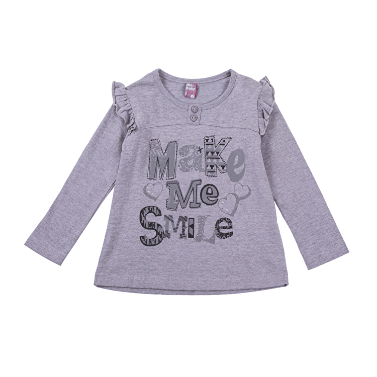 Футболка с длинным рукавом Losan Mc baby girls (026-1207AD/66) Темно-серый