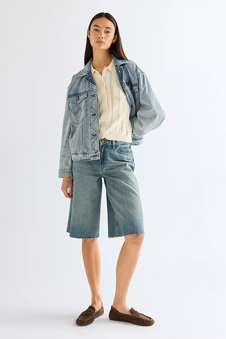 Шорты Wrangler LOW RISE JORT Loose Fit (112378219) Голубой