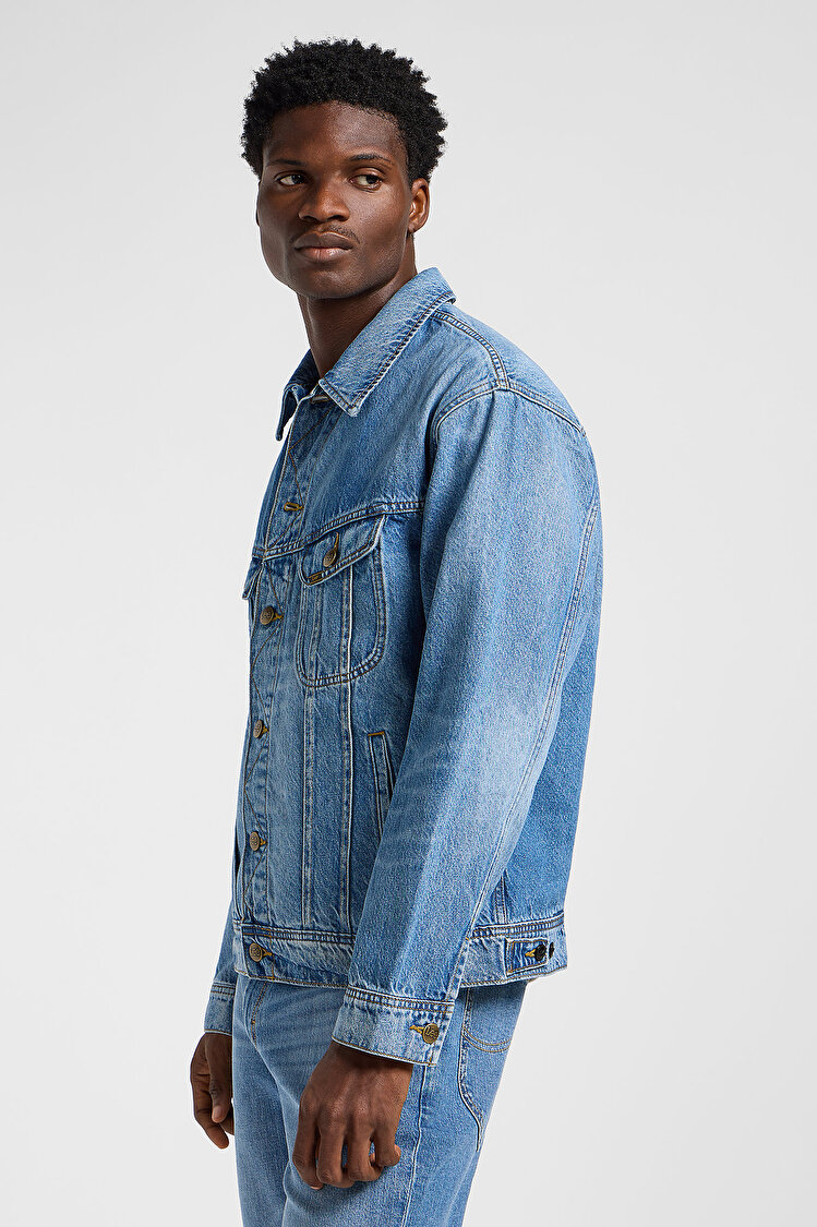 Куртка джинсовая LEE RELAXED RIDER JACKET Relaxed Fit (112364153) Голубой