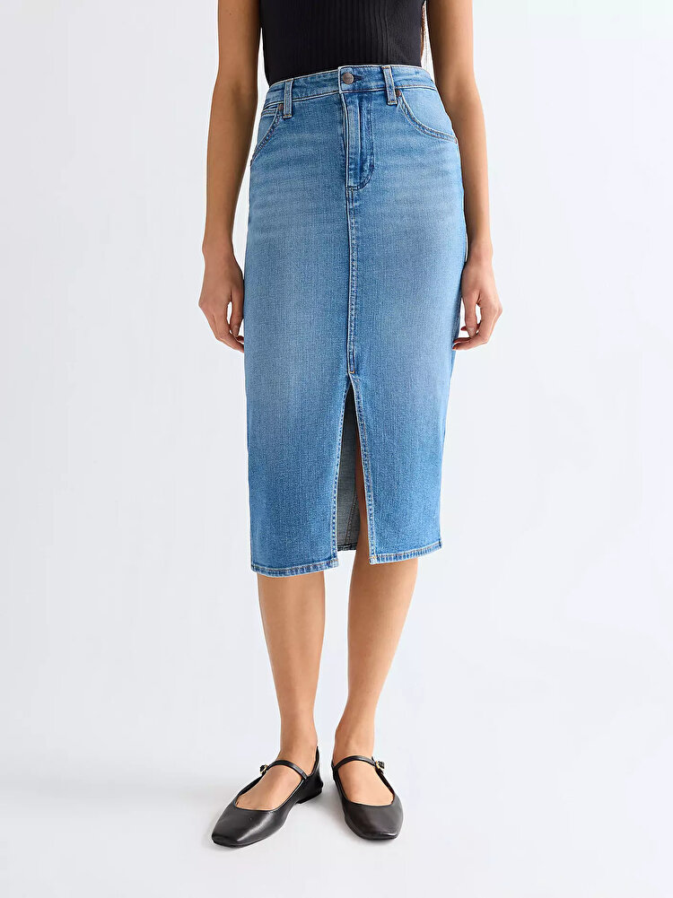 Юбка Wrangler Pencil Skirt Slim Fit (112378225) Голубой