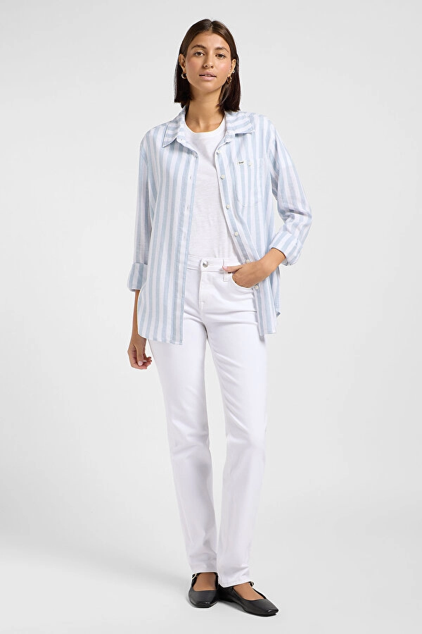 Сорочка LEE One Pocket Shirt Oversized L44JXDKS Яскраво-блакитний