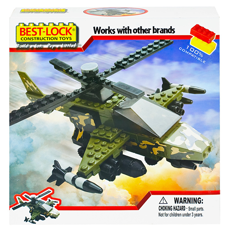 Конструктор вертолет 240 деталей, вертолет BEST-LOCK (24069)