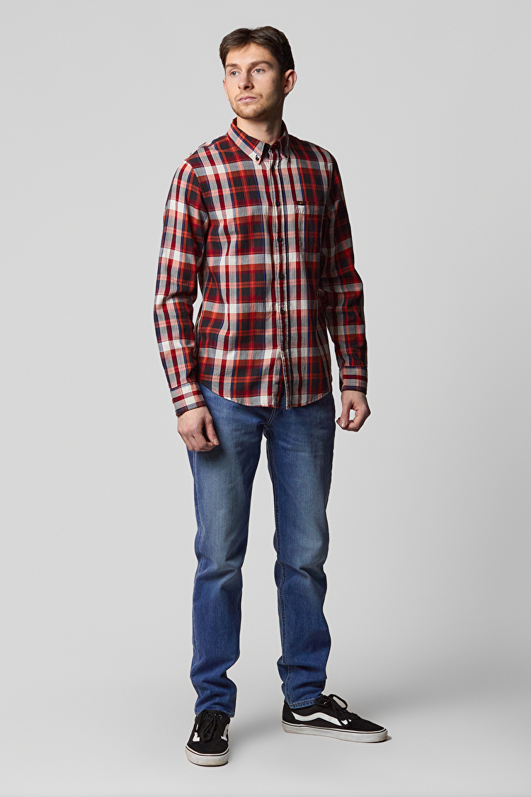 Рубашка LEE Button Down Shirt Regular Fit (L880ZEKC) Оранжевый с черным