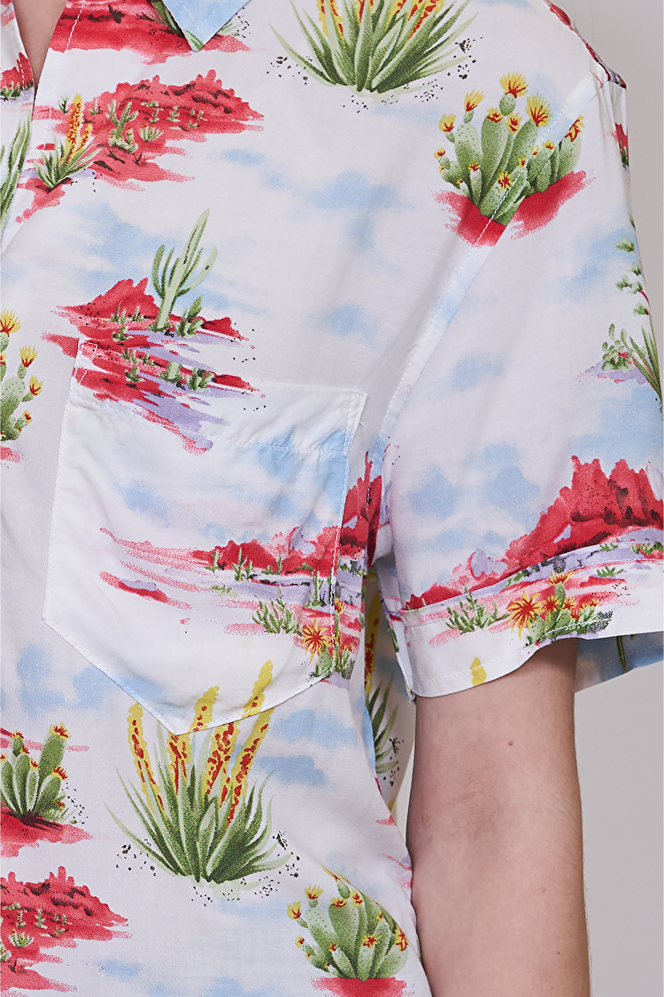 Рубашка Wrangler Cuban Shirt Slim Fit (W5247SE12) Белый