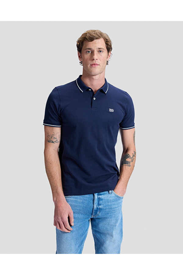 Поло LEE Pique Polo Regular Fit (112113693) Темно-синій