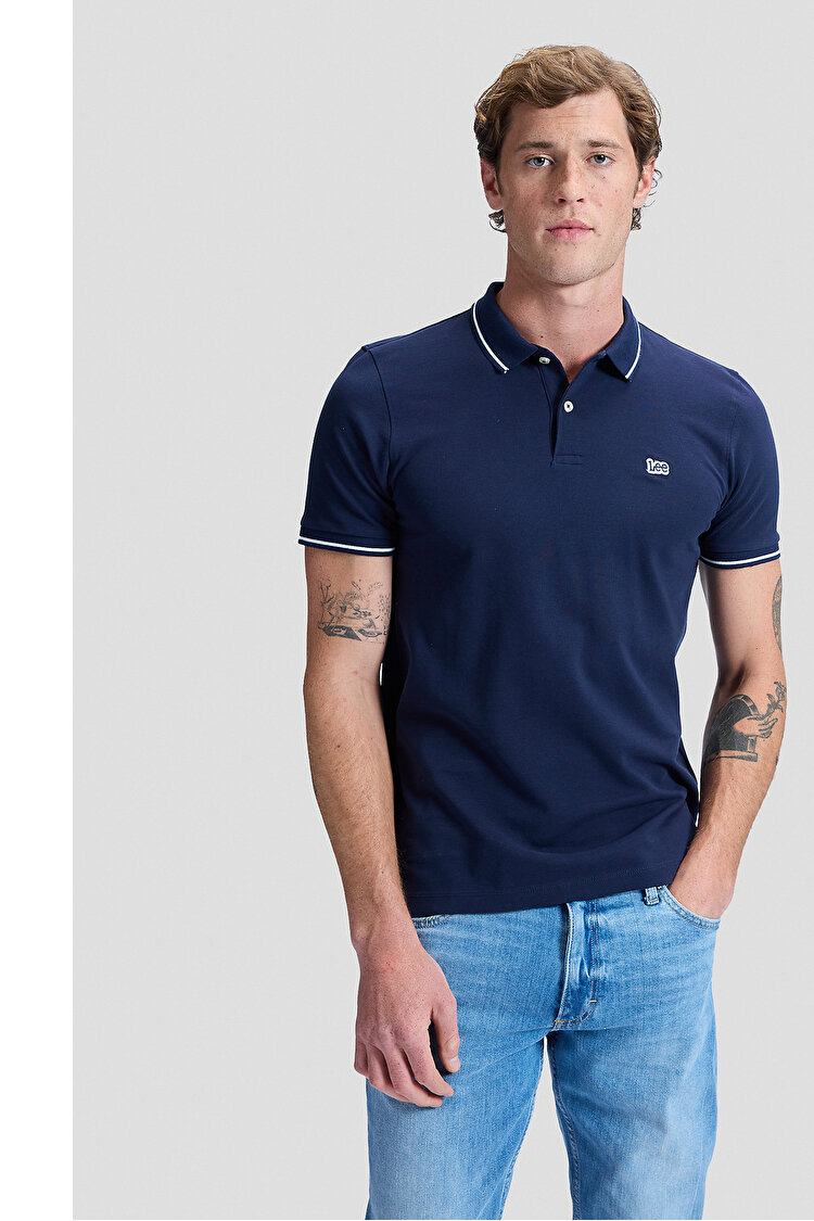 Поло LEE Pique Polo Regular Fit (112113693-L61ARL35) Темно-синій