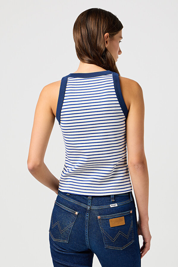 Майка Wrangler Ringer Tank Mazarine Blue (112362567) Синій, білий